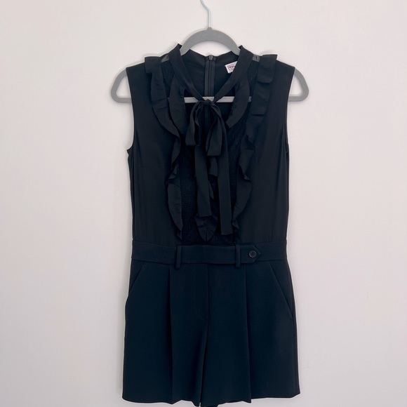 Valentino Black Stretch Frisottine Jumpsuit Size 4